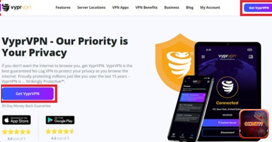 Bạn nhấn vào “Get VyprVPN”