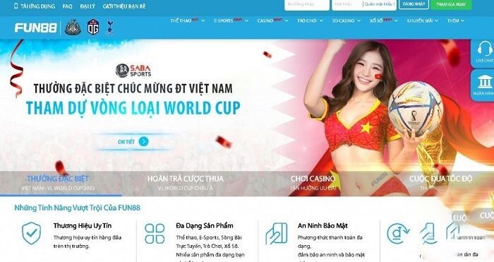 Fun88 là một trong những nhà cái uy tín hàng đầu tại châu Á