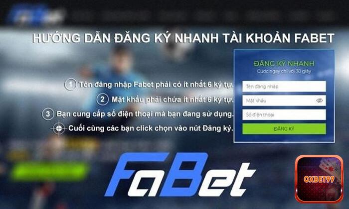 Hướng dẫn đăng ký tài khoản Fabet cực nhanh chóng