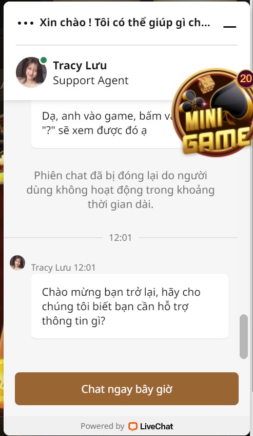 Liên hệ Oxbet qua hình thức livechat