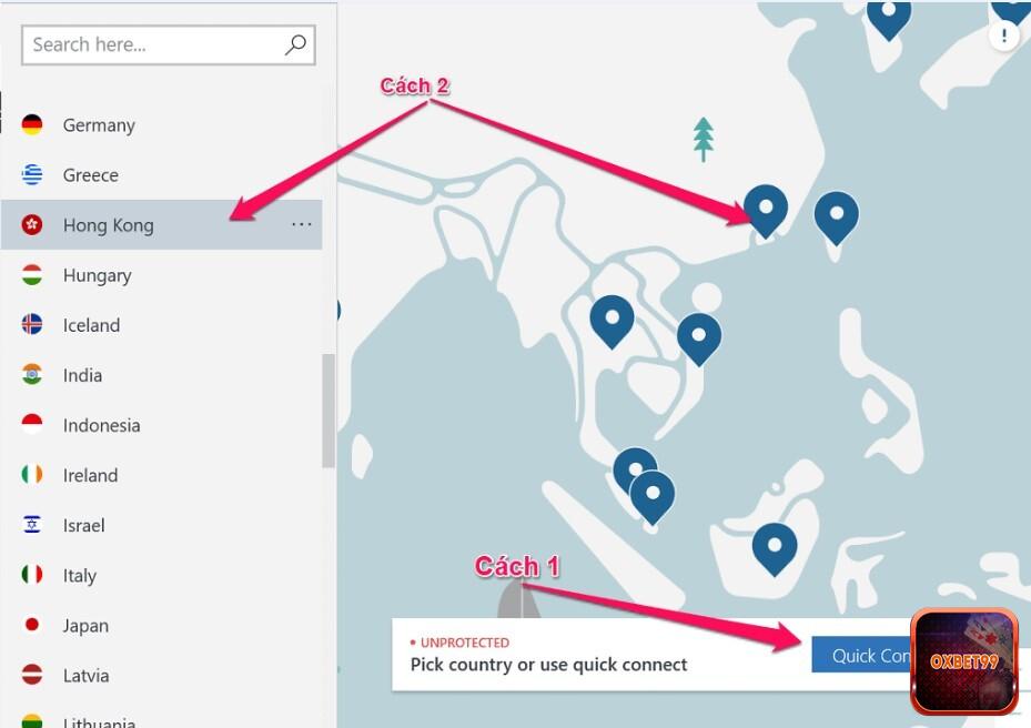 Thực hiện cách fake IP bằng NordVPN