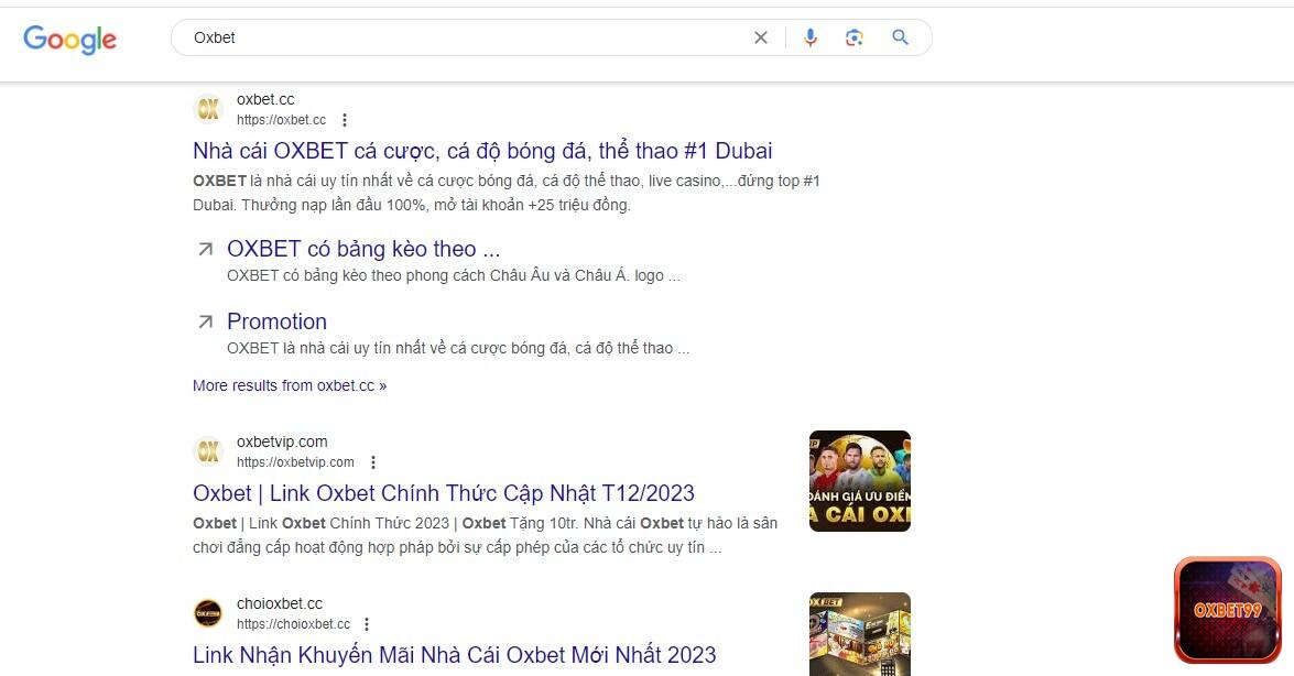 Tìm kiếm app Oxbet chính thức