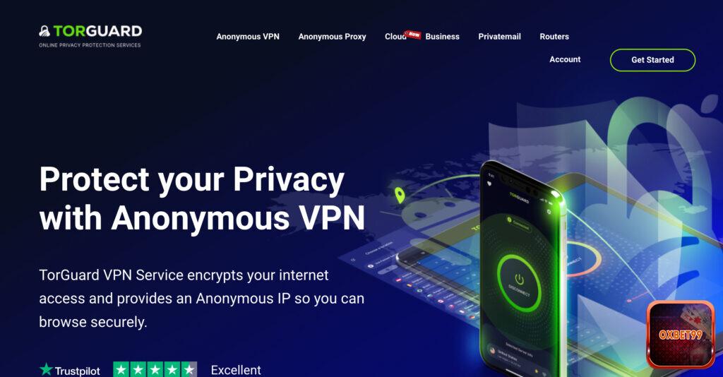 Truy cập vào trang chủ của TorGuard VPN