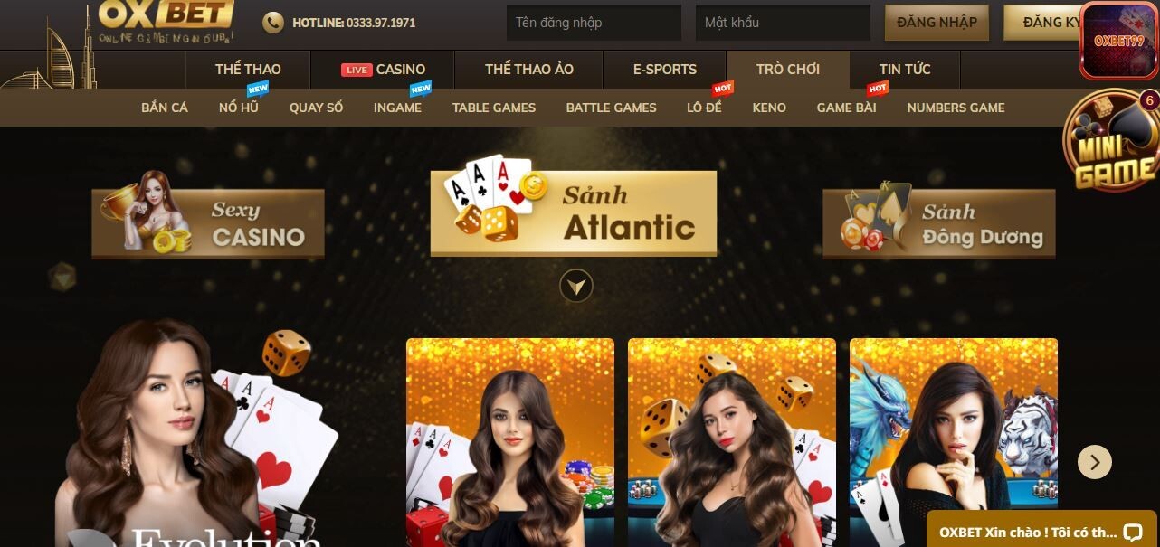 Ưu điểm của sảnh Game Vivo tại OXBET